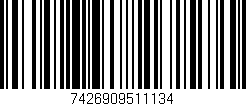 Código de barras (EAN, GTIN, SKU, ISBN): '7426909511134'