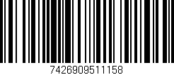 Código de barras (EAN, GTIN, SKU, ISBN): '7426909511158'