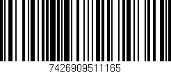 Código de barras (EAN, GTIN, SKU, ISBN): '7426909511165'