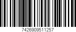 Código de barras (EAN, GTIN, SKU, ISBN): '7426909511257'