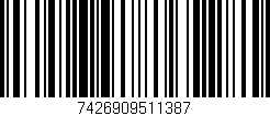 Código de barras (EAN, GTIN, SKU, ISBN): '7426909511387'
