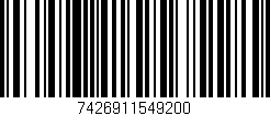 Código de barras (EAN, GTIN, SKU, ISBN): '7426911549200'