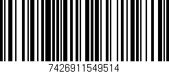 Código de barras (EAN, GTIN, SKU, ISBN): '7426911549514'