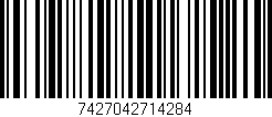Código de barras (EAN, GTIN, SKU, ISBN): '7427042714284'
