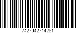 Código de barras (EAN, GTIN, SKU, ISBN): '7427042714291'