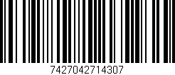 Código de barras (EAN, GTIN, SKU, ISBN): '7427042714307'