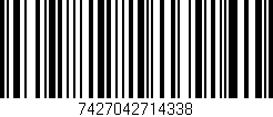 Código de barras (EAN, GTIN, SKU, ISBN): '7427042714338'