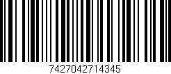 Código de barras (EAN, GTIN, SKU, ISBN): '7427042714345'