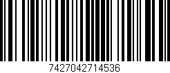 Código de barras (EAN, GTIN, SKU, ISBN): '7427042714536'