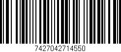 Código de barras (EAN, GTIN, SKU, ISBN): '7427042714550'