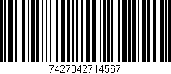 Código de barras (EAN, GTIN, SKU, ISBN): '7427042714567'