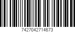 Código de barras (EAN, GTIN, SKU, ISBN): '7427042714673'