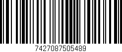 Código de barras (EAN, GTIN, SKU, ISBN): '7427087505489'