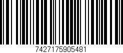 Código de barras (EAN, GTIN, SKU, ISBN): '7427175905481'
