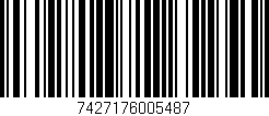 Código de barras (EAN, GTIN, SKU, ISBN): '7427176005487'