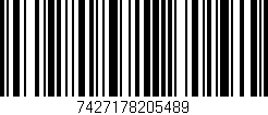 Código de barras (EAN, GTIN, SKU, ISBN): '7427178205489'