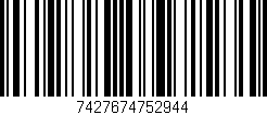 Código de barras (EAN, GTIN, SKU, ISBN): '7427674752944'