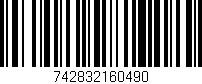 Código de barras (EAN, GTIN, SKU, ISBN): '742832160490'