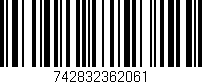 Código de barras (EAN, GTIN, SKU, ISBN): '742832362061'