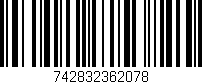Código de barras (EAN, GTIN, SKU, ISBN): '742832362078'