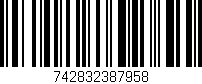 Código de barras (EAN, GTIN, SKU, ISBN): '742832387958'