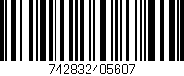 Código de barras (EAN, GTIN, SKU, ISBN): '742832405607'