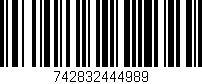 Código de barras (EAN, GTIN, SKU, ISBN): '742832444989'
