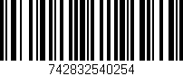 Código de barras (EAN, GTIN, SKU, ISBN): '742832540254'