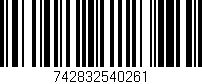 Código de barras (EAN, GTIN, SKU, ISBN): '742832540261'
