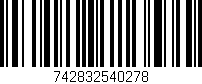 Código de barras (EAN, GTIN, SKU, ISBN): '742832540278'