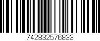 Código de barras (EAN, GTIN, SKU, ISBN): '742832576833'