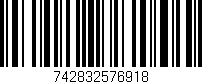 Código de barras (EAN, GTIN, SKU, ISBN): '742832576918'
