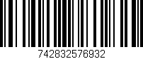 Código de barras (EAN, GTIN, SKU, ISBN): '742832576932'