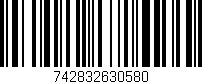 Código de barras (EAN, GTIN, SKU, ISBN): '742832630580'