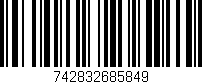 Código de barras (EAN, GTIN, SKU, ISBN): '742832685849'