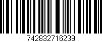 Código de barras (EAN, GTIN, SKU, ISBN): '742832716239'
