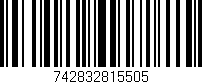 Código de barras (EAN, GTIN, SKU, ISBN): '742832815505'