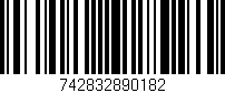 Código de barras (EAN, GTIN, SKU, ISBN): '742832890182'