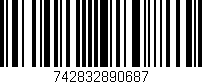 Código de barras (EAN, GTIN, SKU, ISBN): '742832890687'