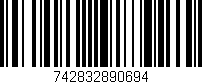 Código de barras (EAN, GTIN, SKU, ISBN): '742832890694'