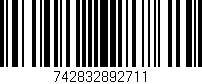 Código de barras (EAN, GTIN, SKU, ISBN): '742832892711'