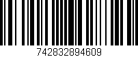 Código de barras (EAN, GTIN, SKU, ISBN): '742832894609'