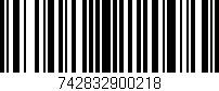 Código de barras (EAN, GTIN, SKU, ISBN): '742832900218'