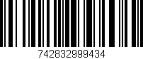 Código de barras (EAN, GTIN, SKU, ISBN): '742832999434'