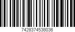 Código de barras (EAN, GTIN, SKU, ISBN): '7428374538036'