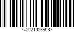 Código de barras (EAN, GTIN, SKU, ISBN): '7429213365967'