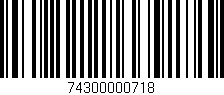 Código de barras (EAN, GTIN, SKU, ISBN): '74300000718'