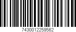 Código de barras (EAN, GTIN, SKU, ISBN): '7430012259562'