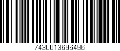 Código de barras (EAN, GTIN, SKU, ISBN): '7430013696496'