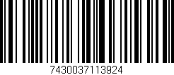 Código de barras (EAN, GTIN, SKU, ISBN): '7430037113924'